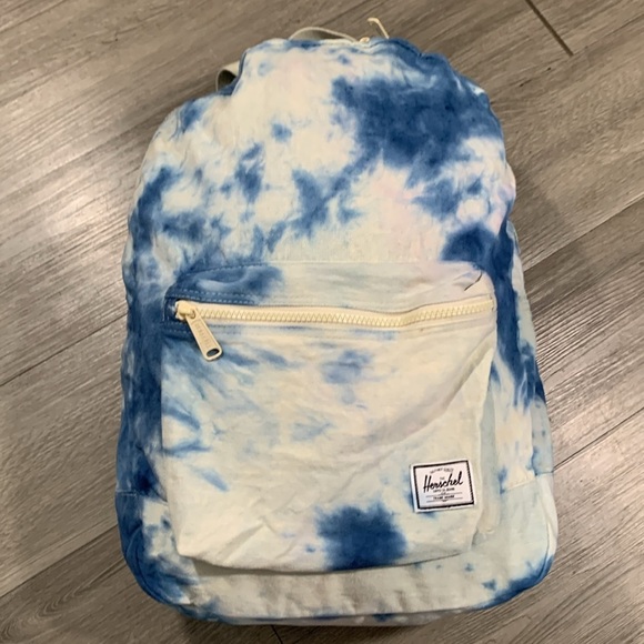 Herschel Supply Co. Cotton Casual Daypack Backpack Blue Tie Dye Soft‎ Bottom main image 7